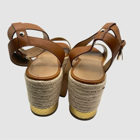 Marc Fisher Gold and Brown Espadrille Wedges - Picture 3 of 4